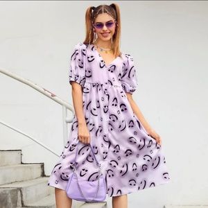 Purple face graffiti dress from Canada sold out hard to find